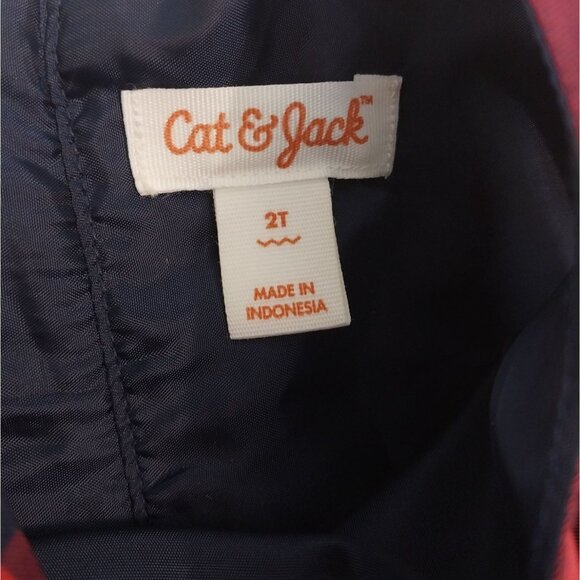 Cat & Jack Girls Navy Blue and Red Checkered Sleeveless Dress sz 2T - Picture 5 of 5